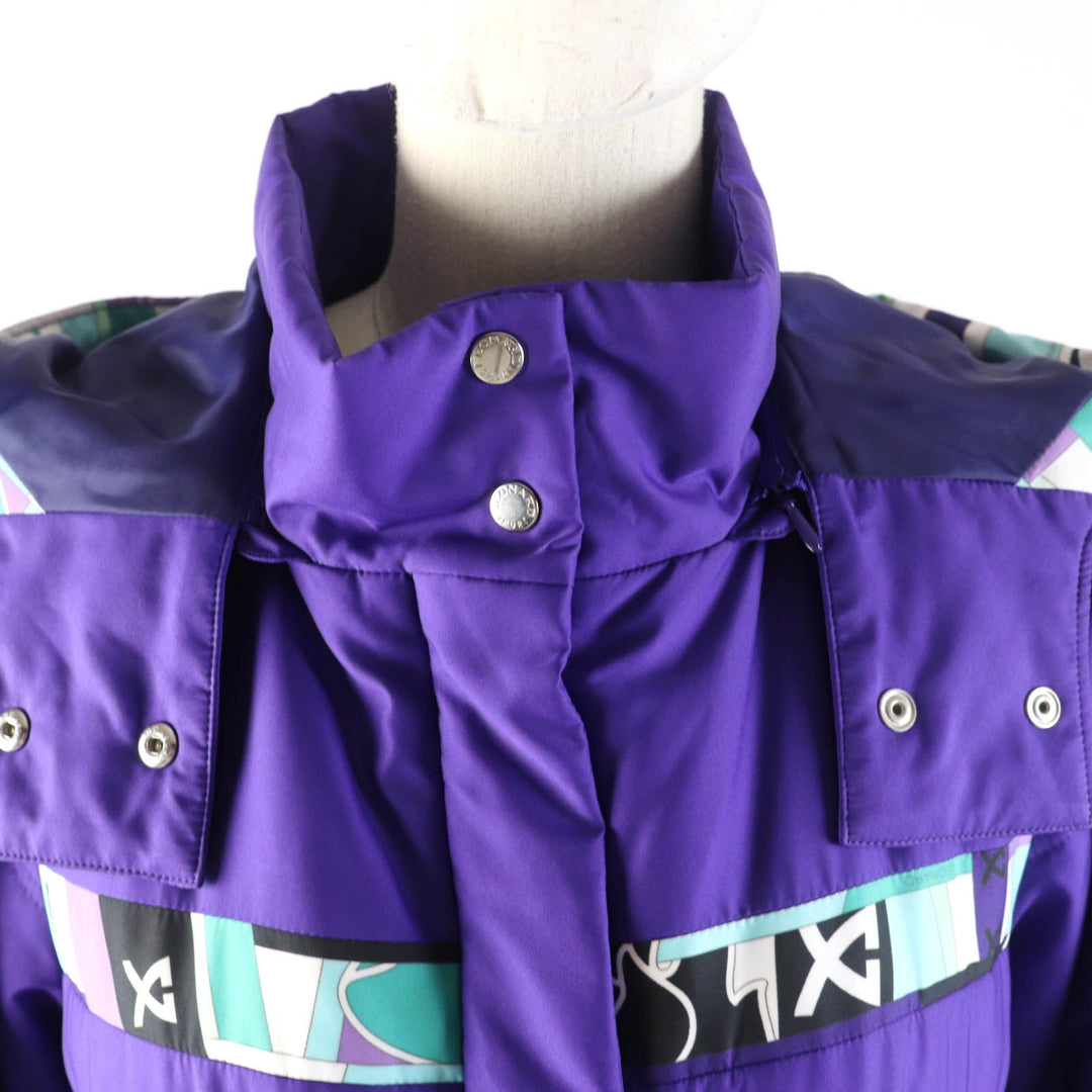 LEONARD SPORT coat 0526081 Outer: 100% polyester, Lining: 100% polyester, Filling: 80% polyester, Filling: 20% acrylic purple Women 40 Used Authentic