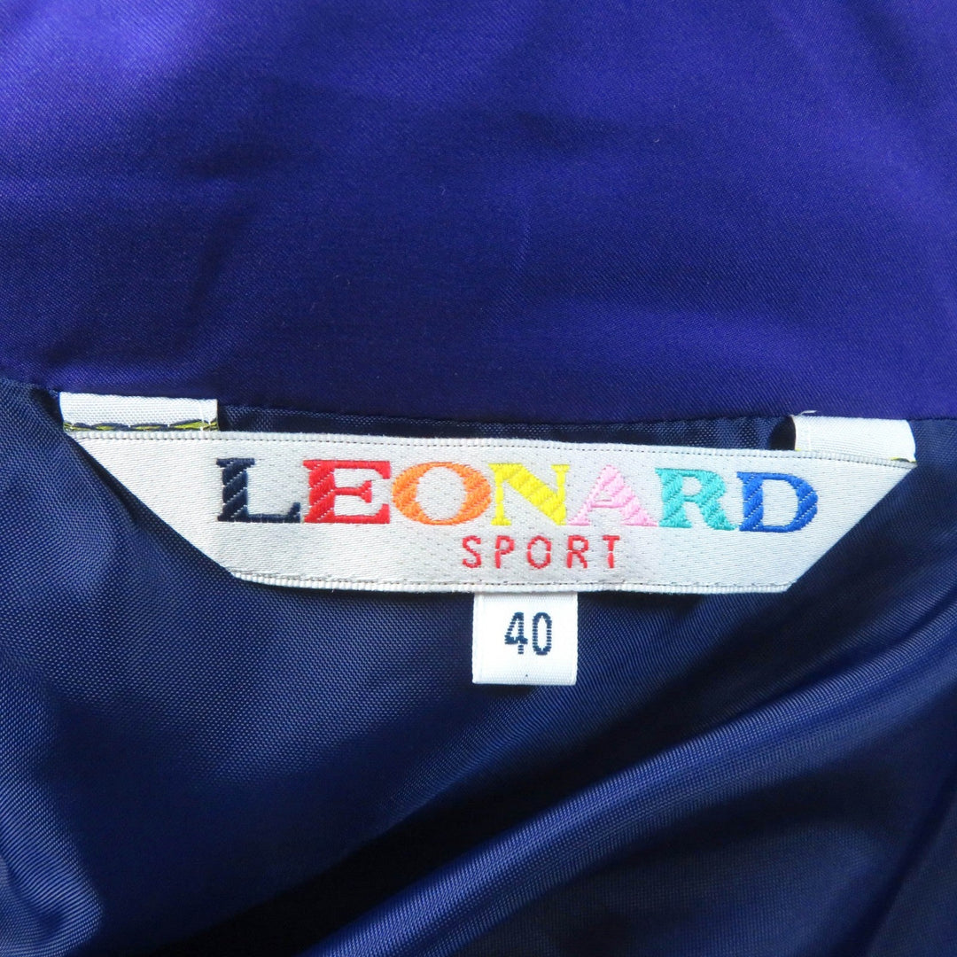 LEONARD SPORT coat 0526081 Outer: 100% polyester, Lining: 100% polyester, Filling: 80% polyester, Filling: 20% acrylic purple Women 40 Used Authentic