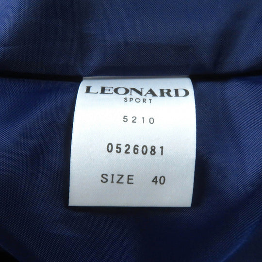 LEONARD SPORT coat 0526081 Outer: 100% polyester, Lining: 100% polyester, Filling: 80% polyester, Filling: 20% acrylic purple Women 40 Used Authentic