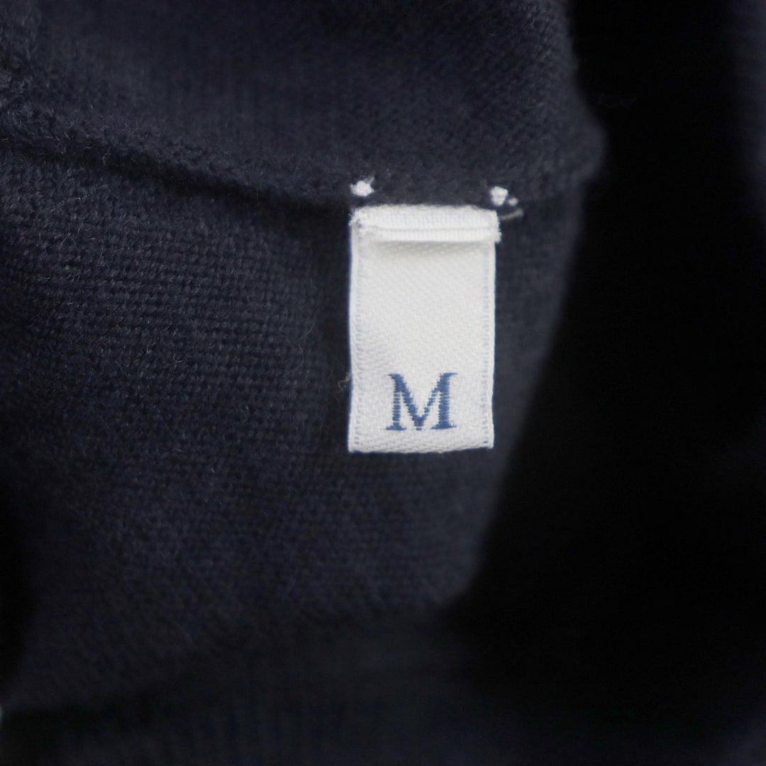 MONCLER knit Main: 100% wool, Other fabric: 100% rayon Navy GIROCOLLO TRICOT mens M Used Authentic