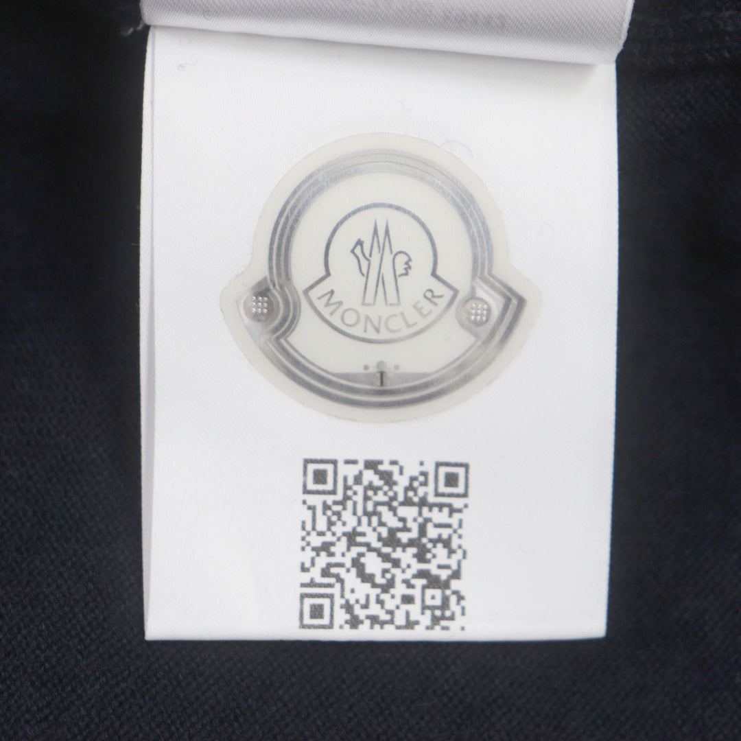 MONCLER knit Main: 100% wool, Other fabric: 100% rayon Navy GIROCOLLO TRICOT mens M Used Authentic