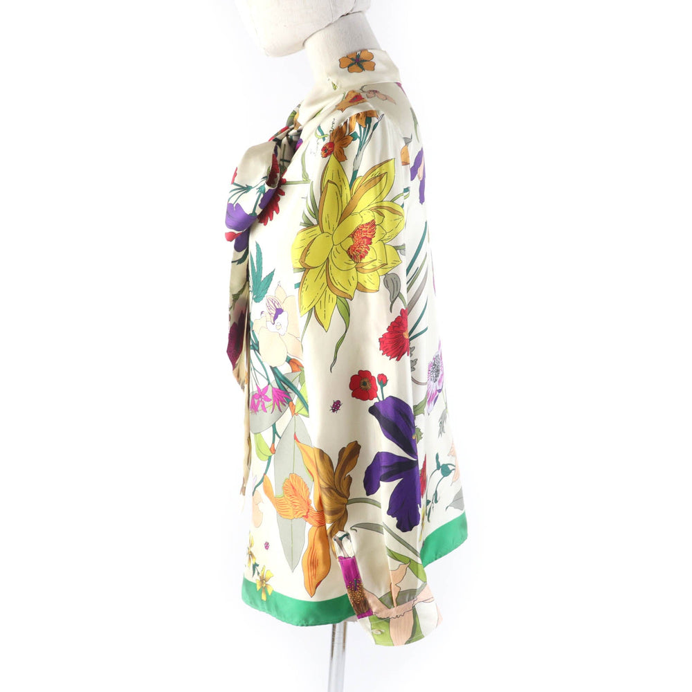 GUCCI blouse 613002 Main: 100% silk Multi Women 44 Used Authentic