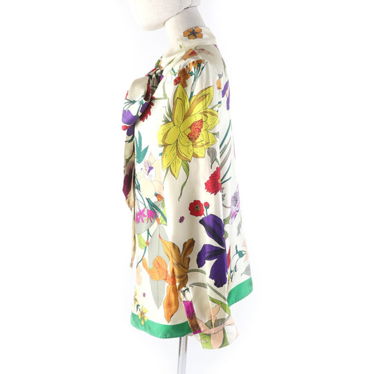 GUCCI blouse 613002 Main: 100% silk Multi Women 44 Used Authentic