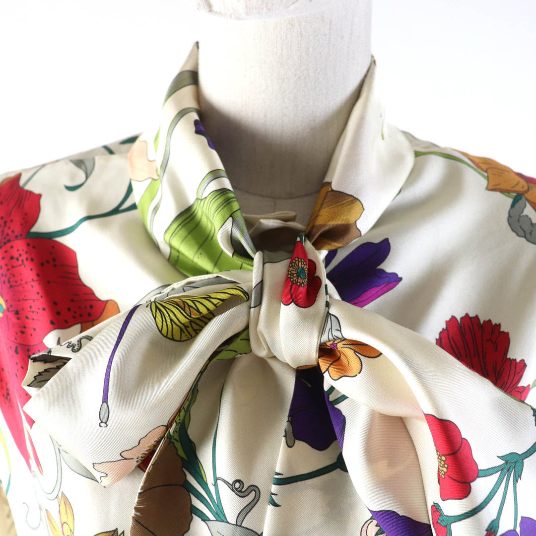 GUCCI blouse 613002 Main: 100% silk Multi Women 44 Used Authentic