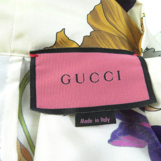 GUCCI blouse 613002 Main: 100% silk Multi Women 44 Used Authentic