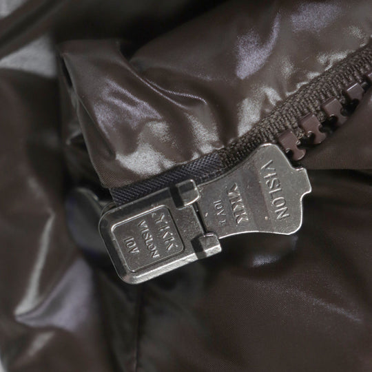 MONCLER Down vest Outer: 100% nylon, Lining: 100% nylon, Filling: 90% down, Filling: 10% feather Dark brown TIBB mens 5 Used Authentic