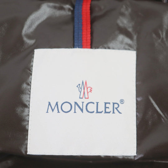 MONCLER Down vest Outer: 100% nylon, Lining: 100% nylon, Filling: 90% down, Filling: 10% feather Dark brown TIBB mens 5 Used Authentic