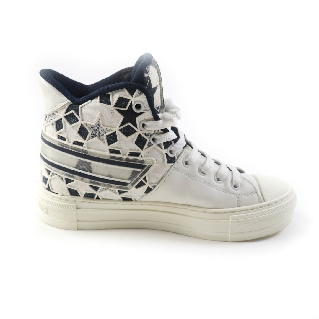 Christian Dior High cut sneakers Main: Canvas Leather White navy Walk N Dior Star Women 36 Used Authentic