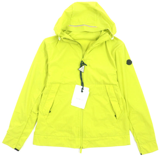 MONCLER Nylon jacket Main: 80% nylon, Main: 20% polyurethane Lime yellow GIVRAY mens 3 Used Authentic