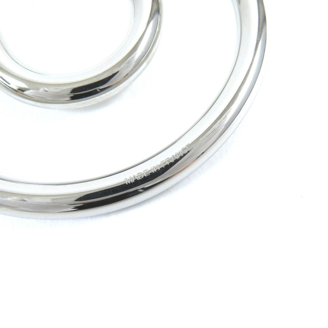 HERMES key ring H077329FJ03 Stainless Steel Silver Horseshoe Fair a Cheval Keyring mens Used Authentic