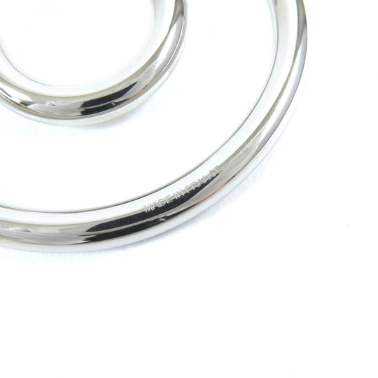 HERMES key ring H077329FJ03 Stainless Steel Silver Horseshoe Fair a Cheval Keyring mens Used Authentic
