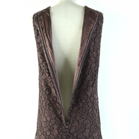 DOLCE&GABBANA one piece F6NI4T/FLM8Z Main: 64% cotton, 18% wool, 8% rayon, 8% metal, 3% angora, 1% elastane Lining: 96% silk, 4% elastane Brown Women 40 Used Authentic