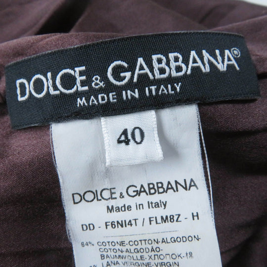 DOLCE&GABBANA one piece F6NI4T/FLM8Z Main: 64% cotton, 18% wool, 8% rayon, 8% metal, 3% angora, 1% elastane Lining: 96% silk, 4% elastane Brown Women 40 Used Authentic