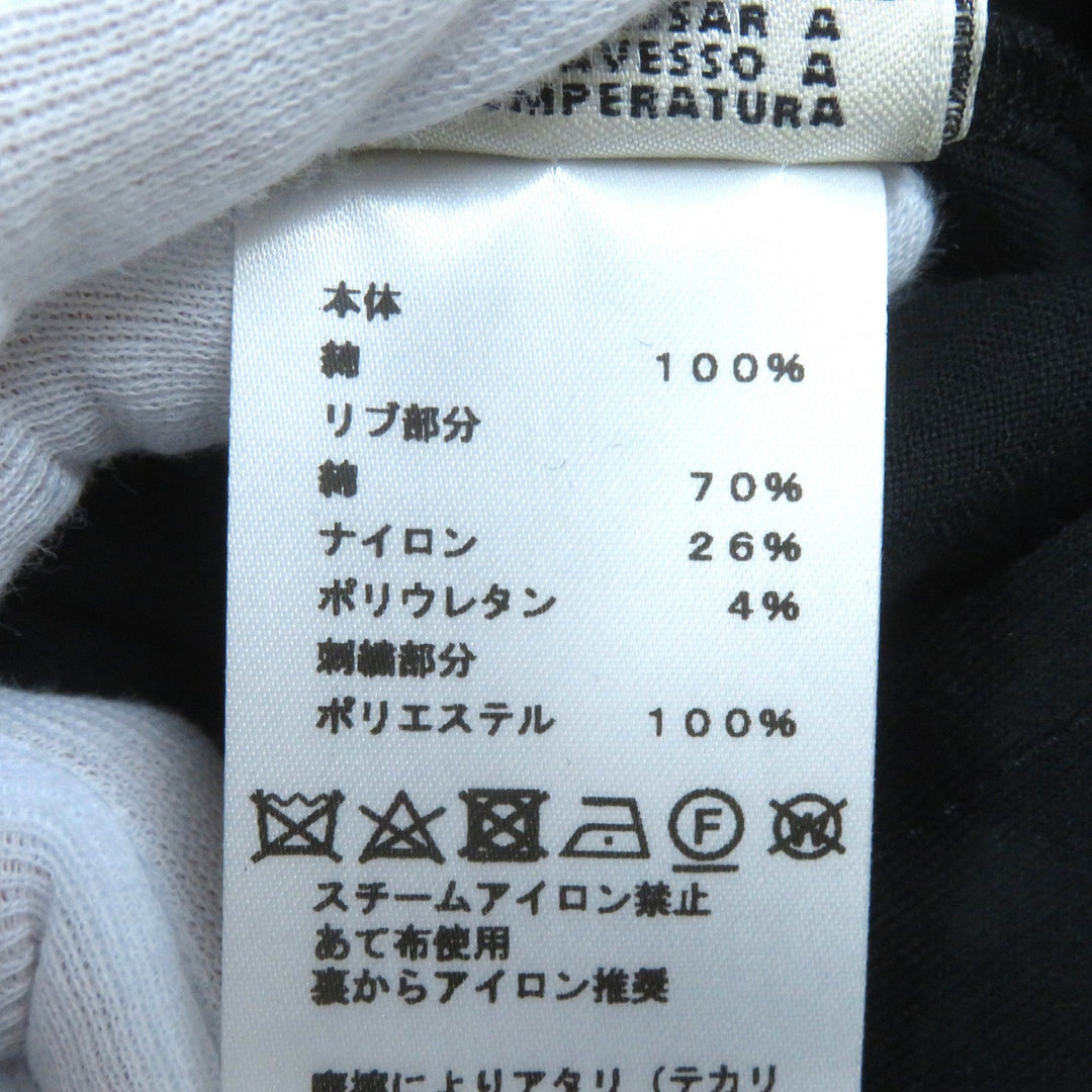 HERMES Short sleeve T-shirt Main: 100% cotton, part: 70% cotton, part: 26% nylon, part: 4% polyurethane, part: 100% polyester black Women 34 Used Authentic