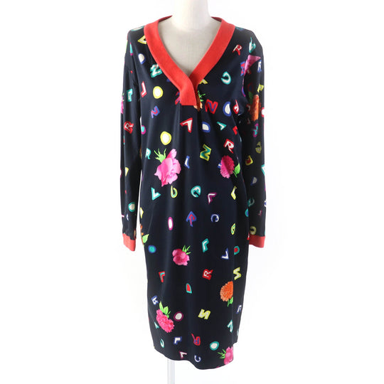LEONARD one piece Main: 100% cotton Black multicolor Women …@ (unclear) Used Authentic