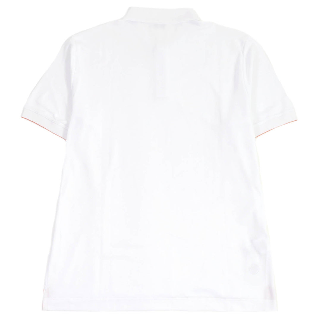 HERMES Short sleeve polo shirt Main: 58% cotton, Main: 42% polyester, Part: 100% cotton white mens XXL Used Authentic