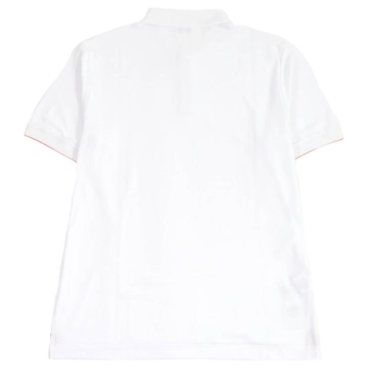HERMES Short sleeve polo shirt Main: 58% cotton, Main: 42% polyester, Part: 100% cotton white mens XXL Used Authentic