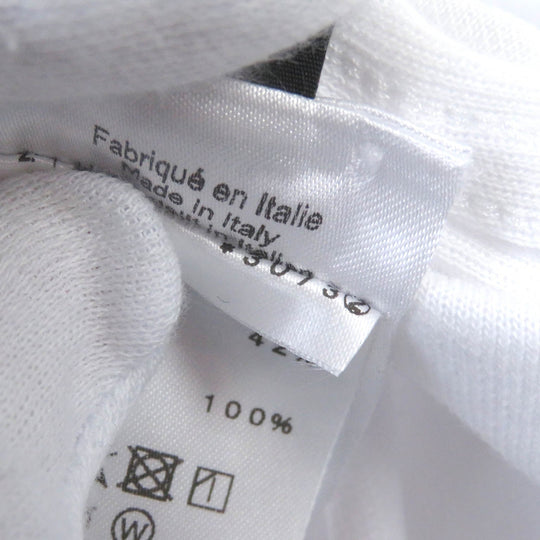 HERMES Short sleeve polo shirt Main: 58% cotton, Main: 42% polyester, Part: 100% cotton white mens XXL Used Authentic