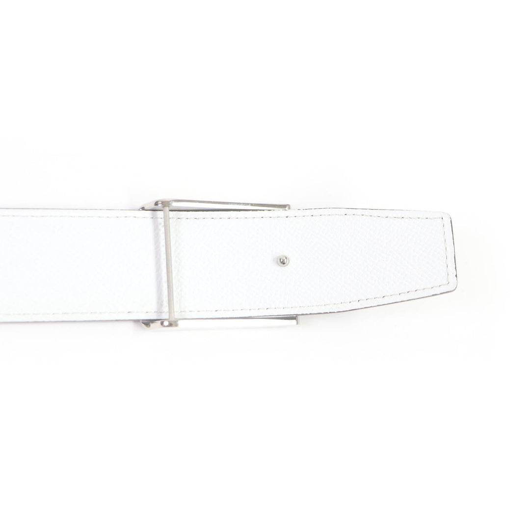 HERMES belt Main: Leather Charcoal White mens Used Authentic