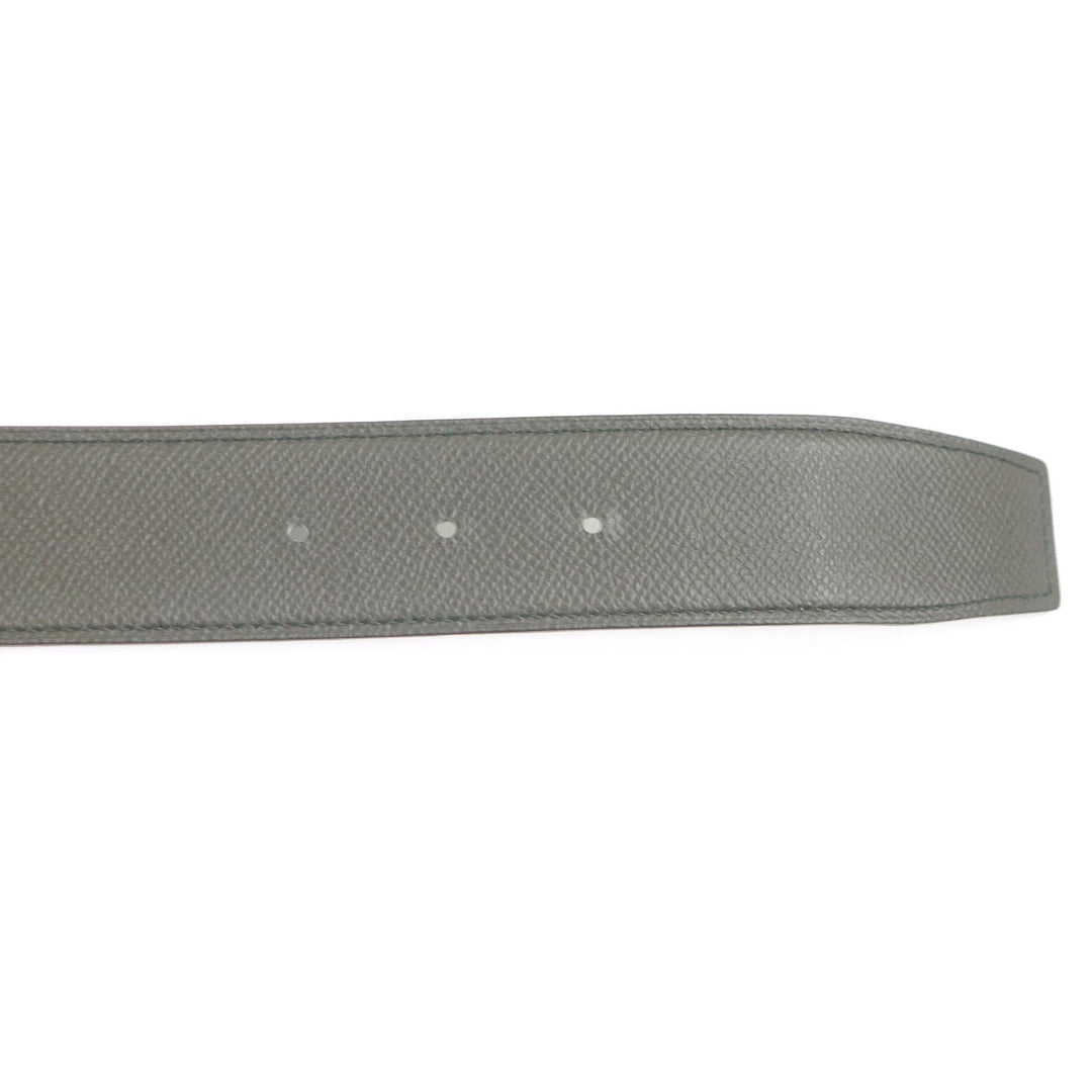 HERMES belt Main: Leather Charcoal White mens Used Authentic