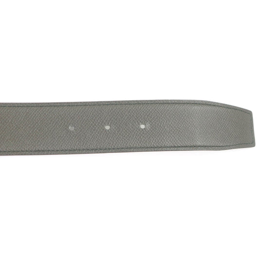 HERMES belt Main: Leather Charcoal White mens Used Authentic