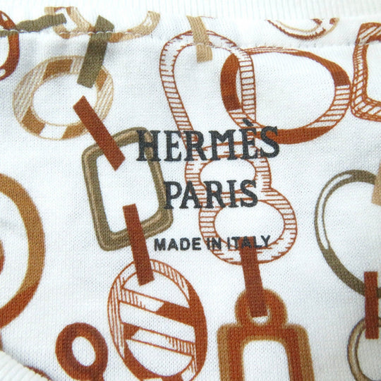 HERMES Short sleeve T-shirt 3H4624DR Main: 100% cotton, part: 98% cotton, part: 2% polyurethane Multi Do Re Boucles Women 36 Used Authentic