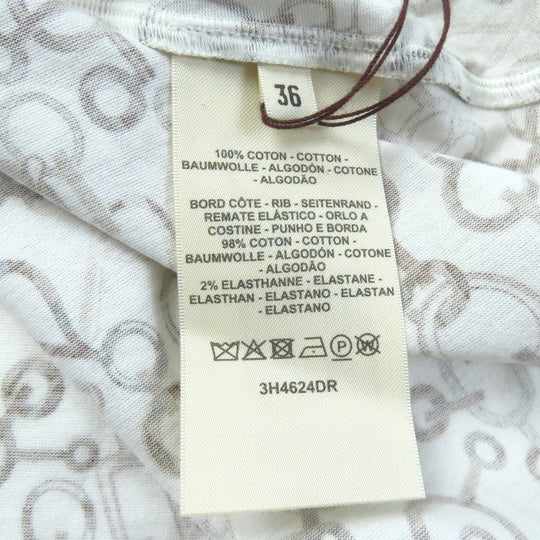 HERMES Short sleeve T-shirt 3H4624DR Main: 100% cotton, part: 98% cotton, part: 2% polyurethane Multi Do Re Boucles Women 36 Used Authentic