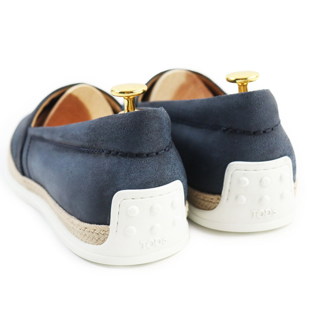 TOD�fS Slip-on XXM0TV0W80ZML1 Main: Leather Navy PANTOFOLA IMBOTTITA GOMMA RAFIA TV mens 11 Used Authentic