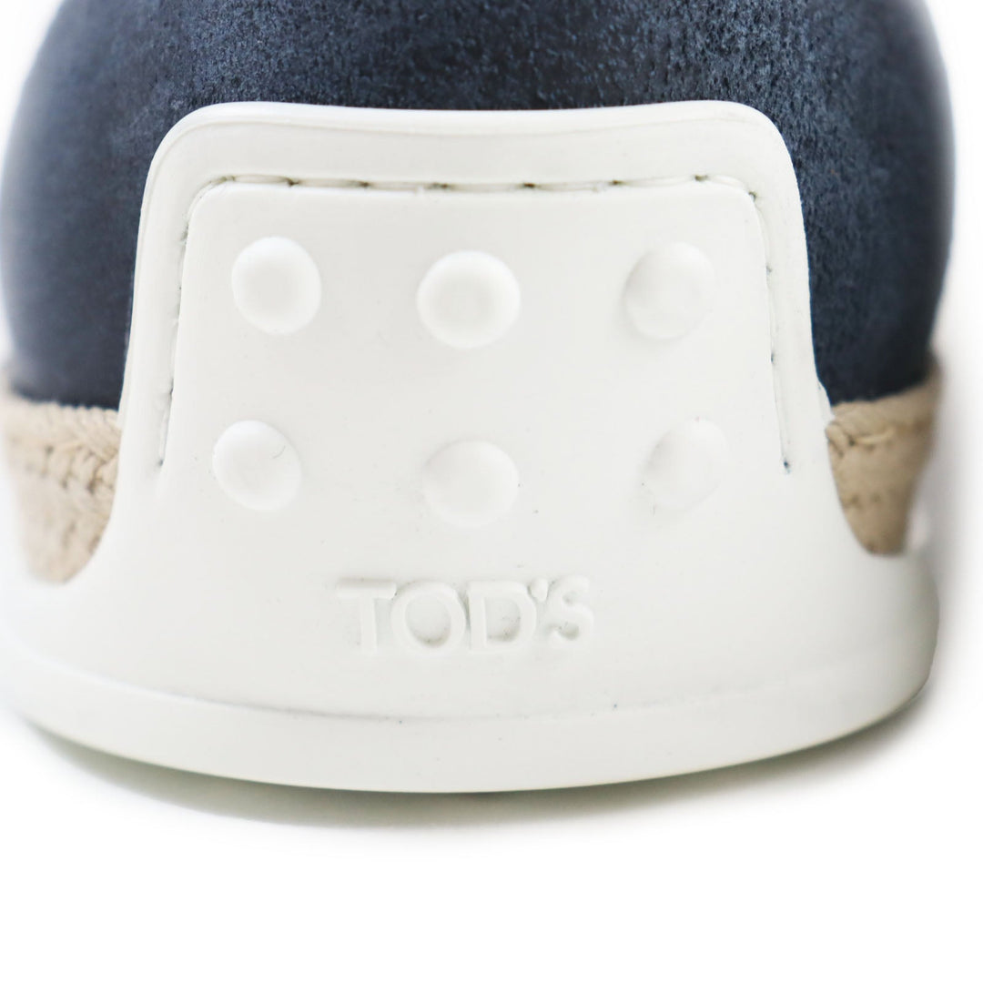 TOD�fS Slip-on XXM0TV0W80ZML1 Main: Leather Navy PANTOFOLA IMBOTTITA GOMMA RAFIA TV mens 11 Used Authentic