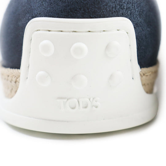 TOD�fS Slip-on XXM0TV0W80ZML1 Main: Leather Navy PANTOFOLA IMBOTTITA GOMMA RAFIA TV mens 11 Used Authentic