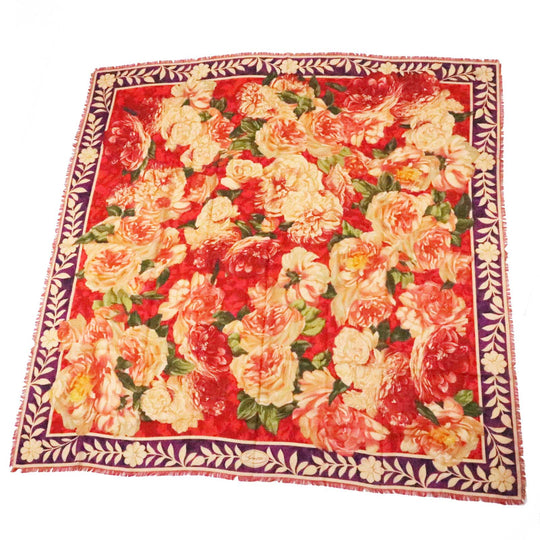 GUCCI Stall Main: 70% wool, Main: 30% silk red multi Women Used Authentic