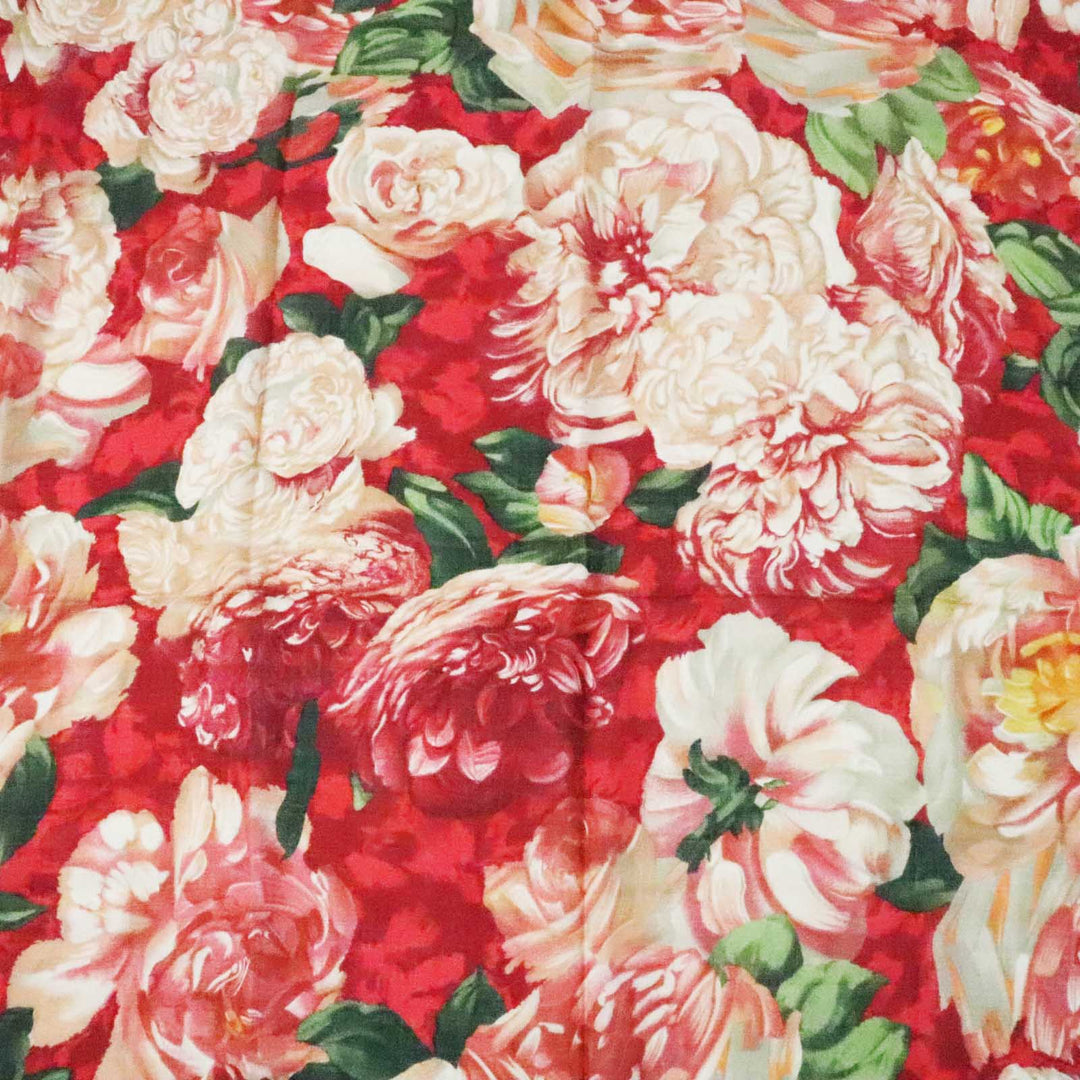 GUCCI Stall Main: 70% wool, Main: 30% silk red multi Women Used Authentic