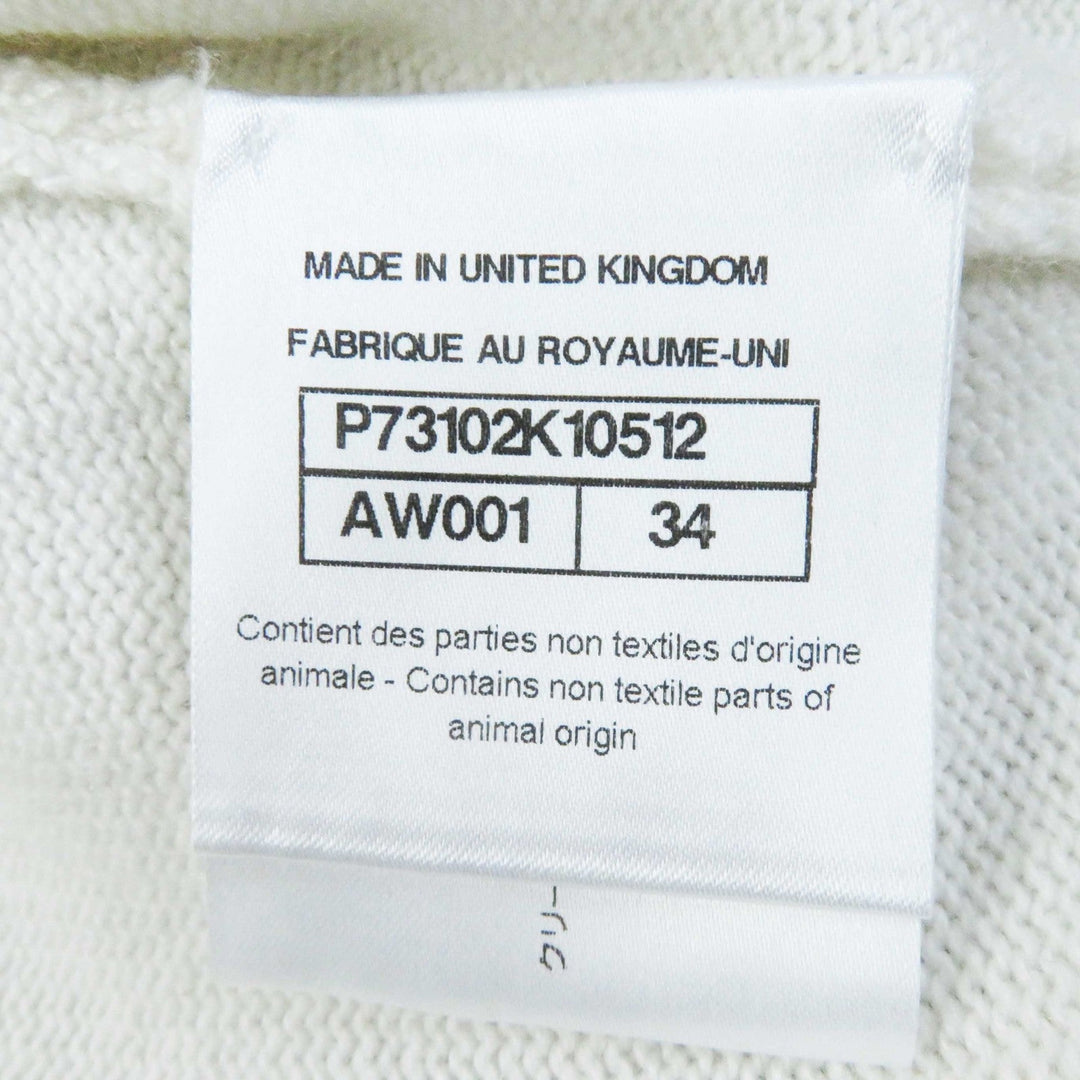 CHANEL cardigan P73102 Main: 99% cashmere, Main: 1% elastane (polyurethane) white Women 34 Used Authentic