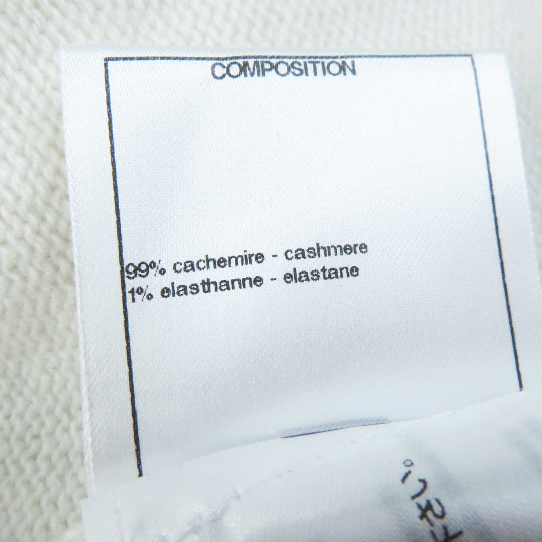 CHANEL cardigan P73102 Main: 99% cashmere, Main: 1% elastane (polyurethane) white Women 34 Used Authentic
