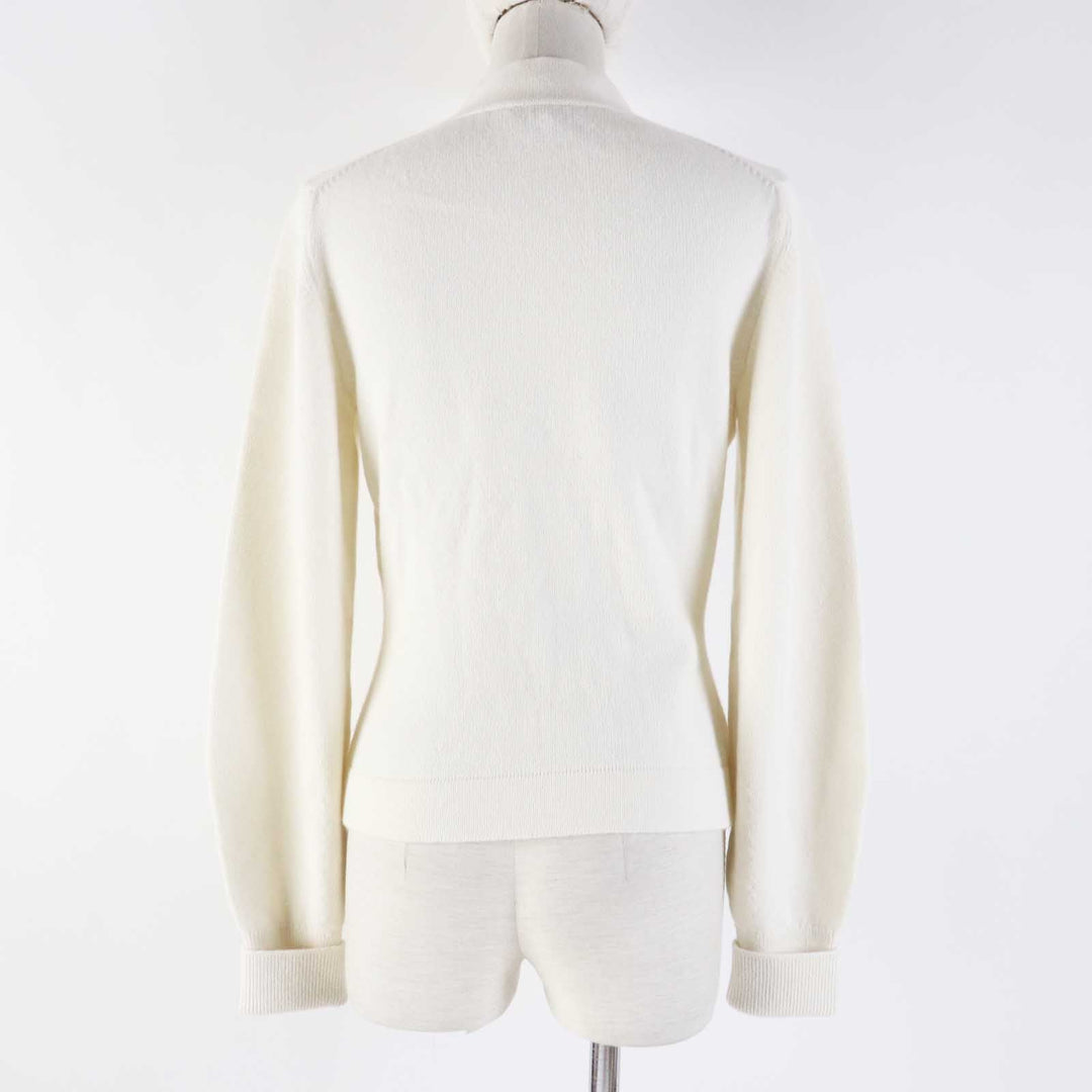 CHANEL cardigan P73102 Main: 99% cashmere, Main: 1% elastane (polyurethane) white Women 34 Used Authentic