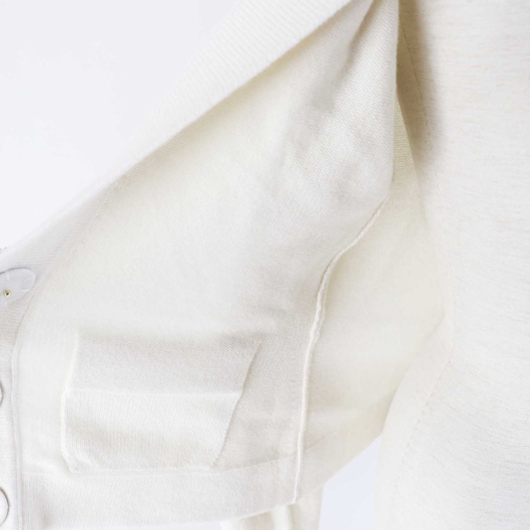 CHANEL cardigan P73102 Main: 99% cashmere, Main: 1% elastane (polyurethane) white Women 34 Used Authentic