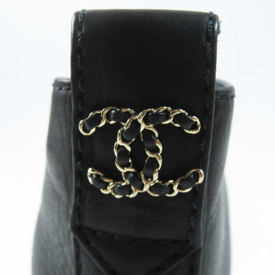 CHANEL short boots G37287 Main: Leather black Women 37 1/2 C Used Authentic