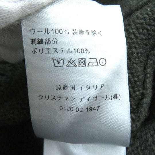 Dior HOMME cardigan 383M233AT298 Main: 100% virgin wool, embroidery: 100% polyester khaki mens S Used Authentic