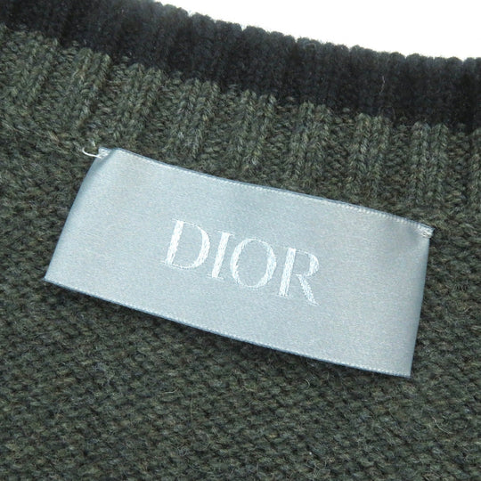 Dior HOMME cardigan 383M233AT298 Main: 100% virgin wool, embroidery: 100% polyester khaki mens S Used Authentic