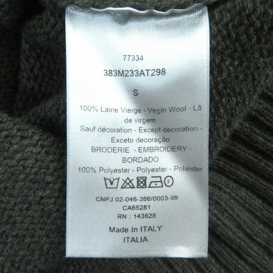 Dior HOMME cardigan 383M233AT298 Main: 100% virgin wool, embroidery: 100% polyester khaki mens S Used Authentic
