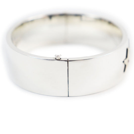 TIFFANY&Co. Bangle Main: Sterling Silver (Probably SV925) Part: Gold (Probably 14K, as many TIFFANY&Co. products from the 1920s-40s were 14K) 1P: Ruby 1P: Diamond 1P: Sapphire Silver gold mens Used Authentic