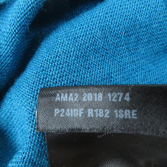 PRADA Short sleeve knit P24I0F Main: 75% wool, Main: 25% silk blue Women 42 Used Authentic