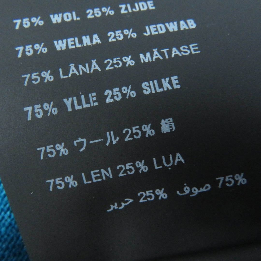 PRADA Short sleeve knit P24I0F Main: 75% wool, Main: 25% silk blue Women 42 Used Authentic