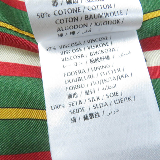 GUCCI tailored jacket 523859 Main: 97% rayon, Main: 3% polyurethane, Part: 100% polyester, Part: 50% cotton, Part: 50% rayon, Lining: 100% silk Navy Women 42 Used Authentic