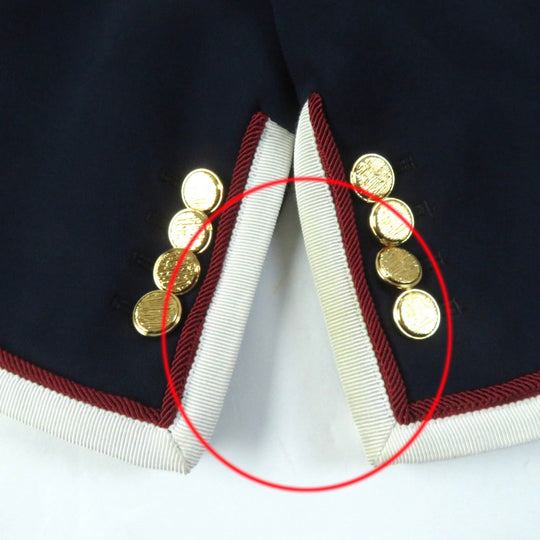 GUCCI tailored jacket 523859 Main: 97% rayon, Main: 3% polyurethane, Part: 100% polyester, Part: 50% cotton, Part: 50% rayon, Lining: 100% silk Navy Women 42 Used Authentic