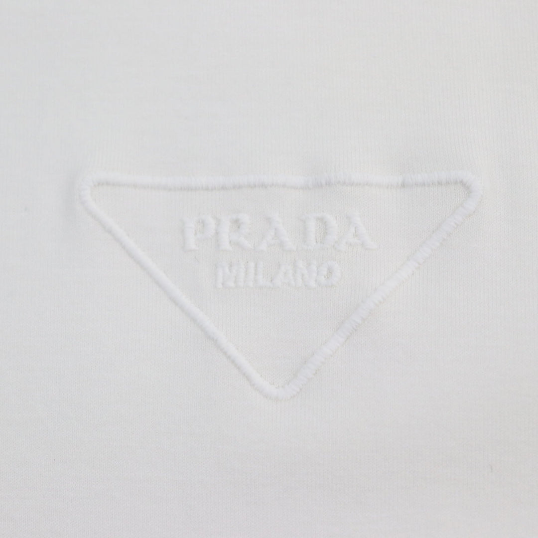 PRADA Short sleeve T-shirt UJN712 Main: 92% cotton, Main: 8% elastane (polyurethane) white mens XL Used Authentic