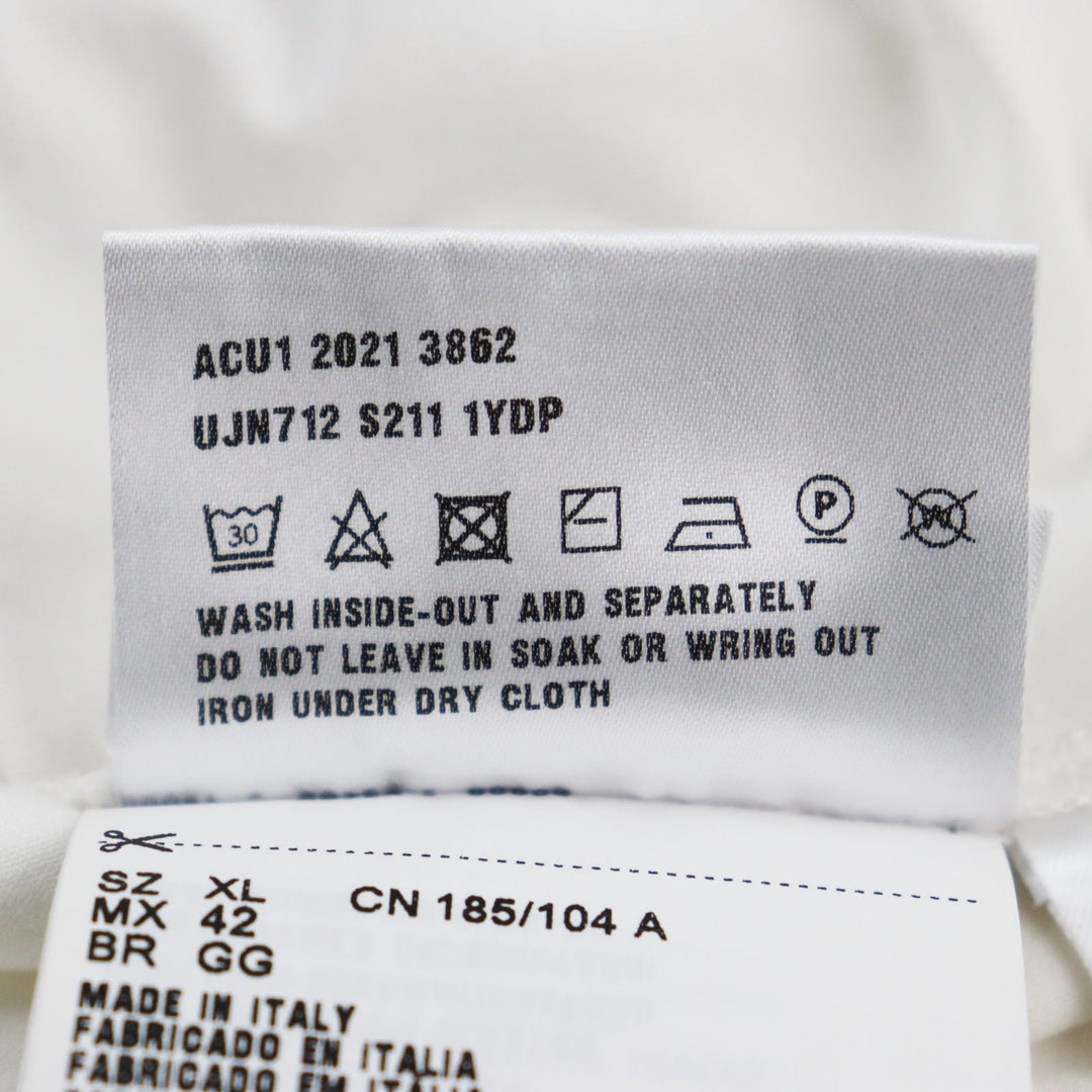 PRADA Short sleeve T-shirt UJN712 Main: 92% cotton, Main: 8% elastane (polyurethane) white mens XL Used Authentic