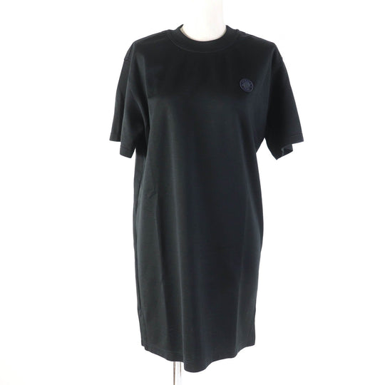 HERMES one piece 4E4652DI Main: 51% cotton, Main: 40% silk, Main: 9% polyamide (nylon), Part: 93% silk, Part: 7% elastane (polyurethane), Applique: 100% polyester black Women 34 Used Authentic