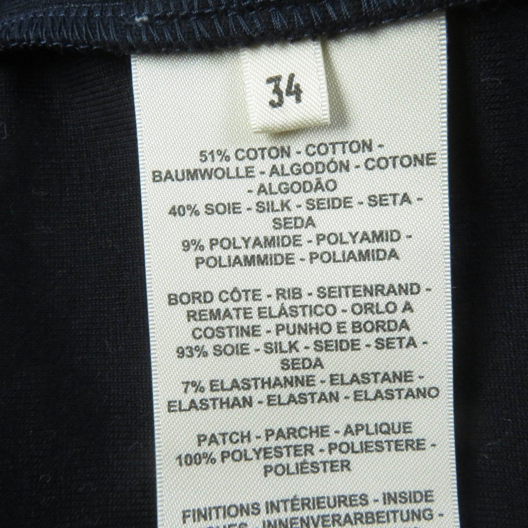 HERMES one piece 4E4652DI Main: 51% cotton, Main: 40% silk, Main: 9% polyamide (nylon), Part: 93% silk, Part: 7% elastane (polyurethane), Applique: 100% polyester black Women 34 Used Authentic
