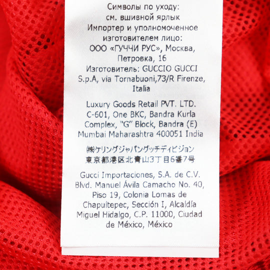 GUCCI Hoodie 653373 Outer: 100% polyester, Part: 100% polyamide (nylon), Part: 100% polyester, Lining: 100% polyamide (nylon) Red mens M Used Authentic